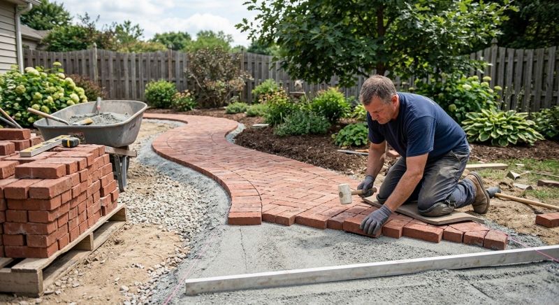 Brick Hardscape Installation project example